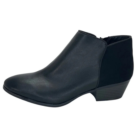 Style & Co Wiley Black Faux Leather Womens Booties Size 6M - Picture 2 of 13